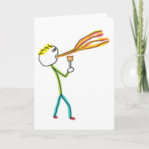 Fire Breathing Stickman Card