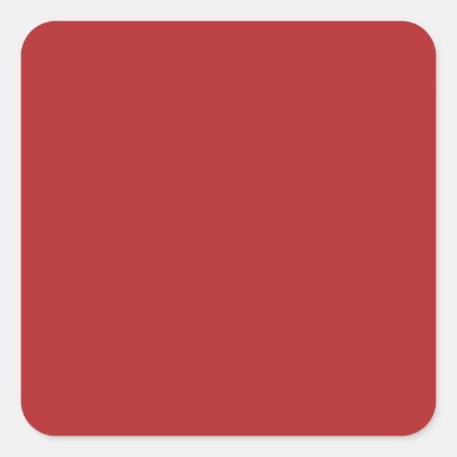 Fire Brick Red B22222 Colour, Option to Add Image Square Sticker (Front)