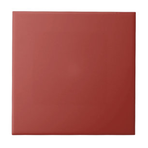 Fire Brick Red Solid Colour Print Ceramic Tile