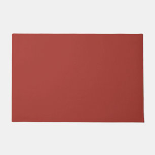 Fire Brick Red Solid Colour Print Doormat