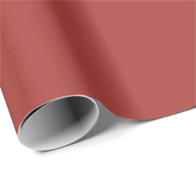 Fire Brick Red Solid Colour Print Wrapping Paper (Roll Corner)