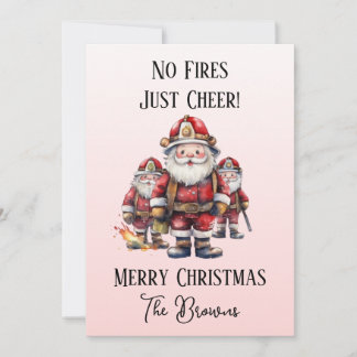Fire Brigade/Firefighters Personalised Christmas  Holiday Card