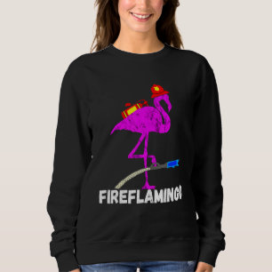 Fire Brigade Flamingo Fireman Exotic Bird Sweatshirt