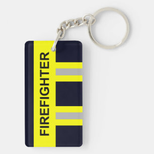 fire brigade symbol uniform blue key ring