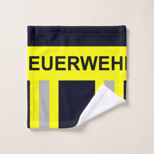 fire brigade symbol uniform blue wash cloth