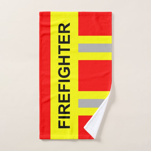 fire brigade symbol uniform red towel (Hand Towel)