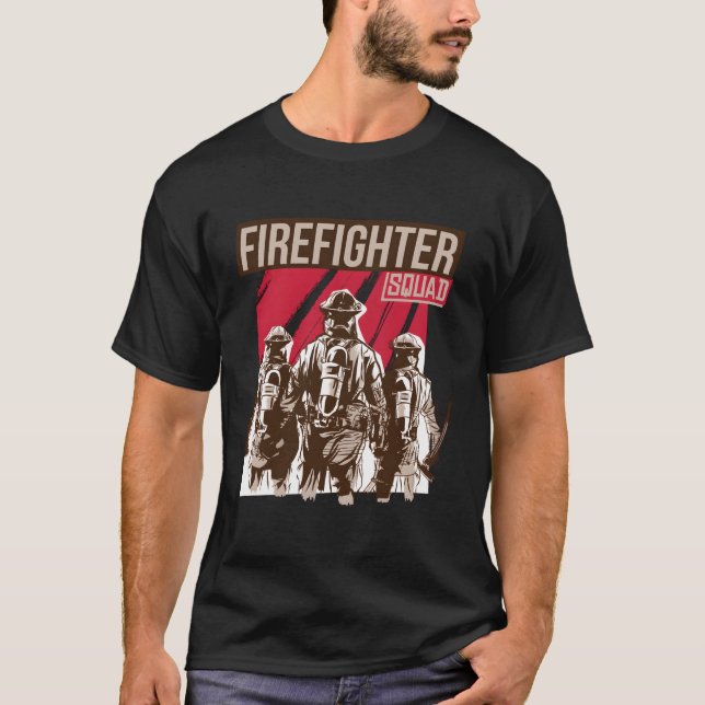 Fire Brigade Team For Fire As Fire Brigade T-Shirt (Front)