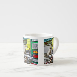 Fire Bucket and Yellow Fire Hose Espresso Cup