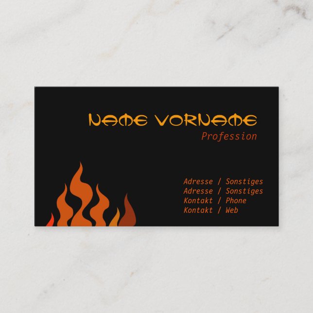fire business card (Front)