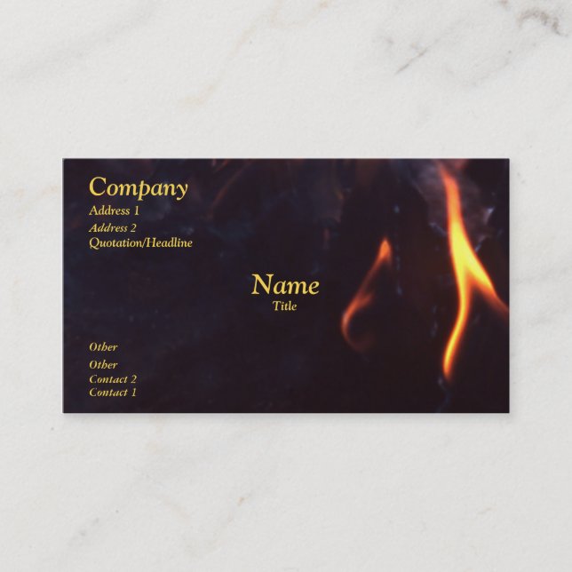 Fire Business Card (Front)