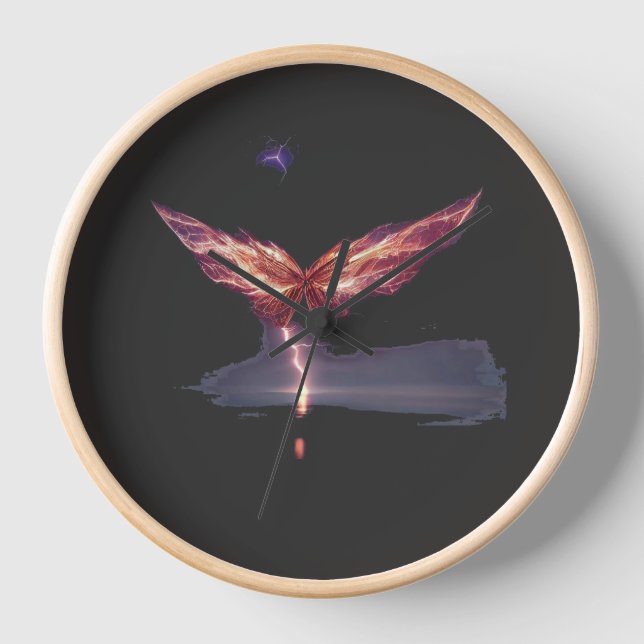 Fire butterfly clock (Front)