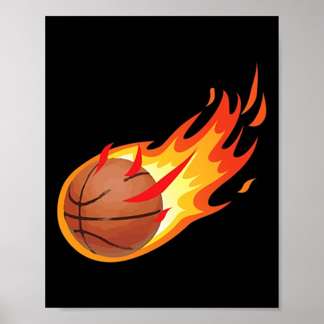 Fire Byll Bysketbyll Shot Is Fire And Makes Games  Poster (Front)