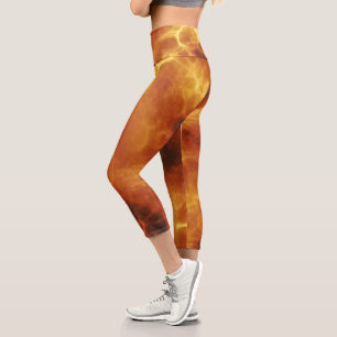 Fire  capri leggings