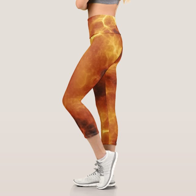 Fire  capri leggings (Left)