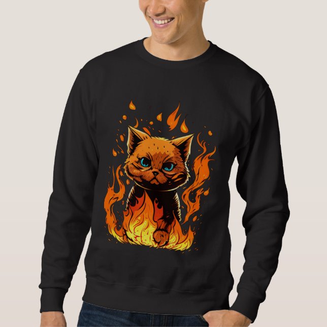 Fire Cat Sweatshirt (Front)