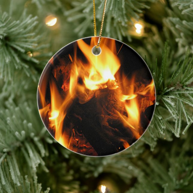 Fire Ceramic Ornament (Tree)