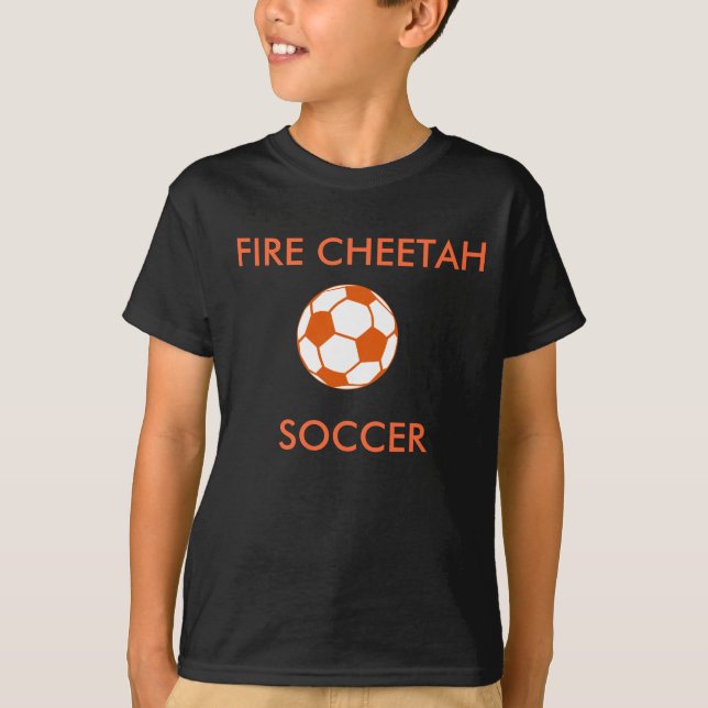 Fire Cheetah Soccer T-Shirt (Front)