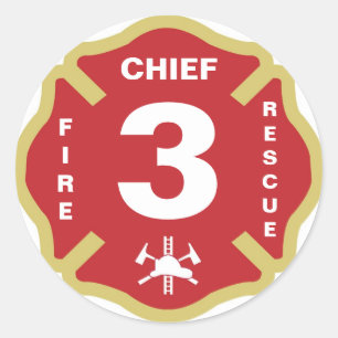 Fire Chief Badge Sticker