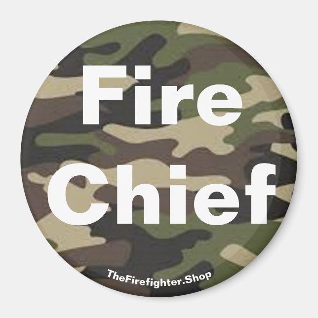 Fire Chief camo magnet (Front)