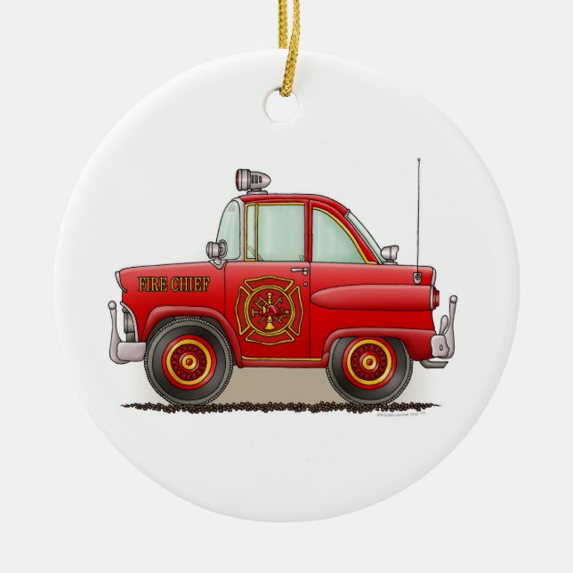 Fire Chief Car Ornament (Front)