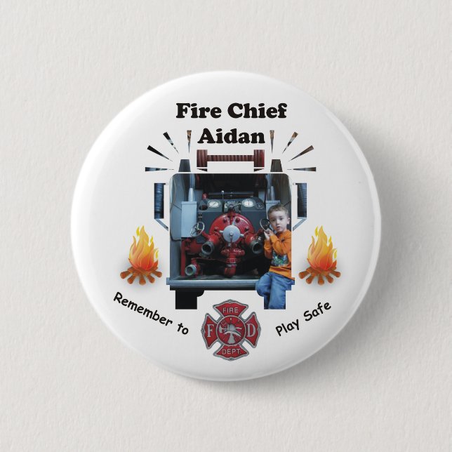 Fire Chief - Custom Button (Front)