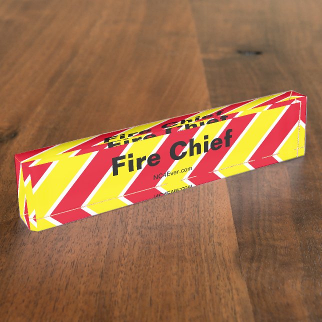 Fire Chief Desk Name Plate (Side)