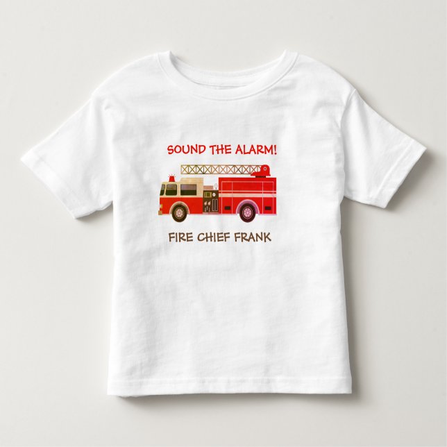 Fire Chief Fire Truck Fire Engine Toddler T-shirt (Front)