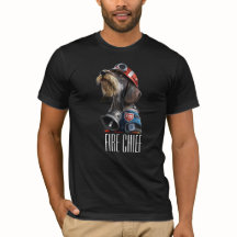 Fire Chief Firefighter Wire-hair Dachshund T-Shirt