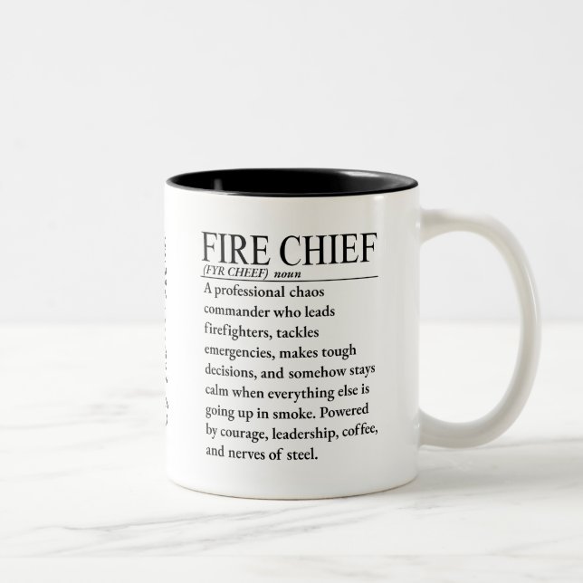 Fire Chief Two-Tone Coffee Mug (Right)