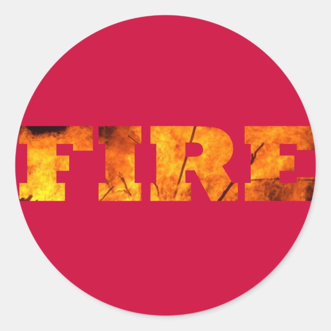Fire Classic Round Sticker (Front)
