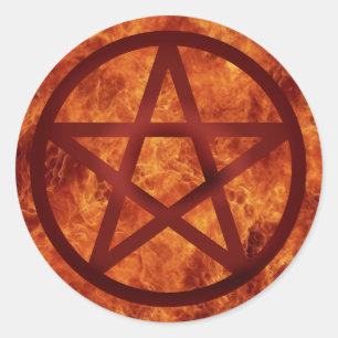 "Fire" Classic Round Sticker
