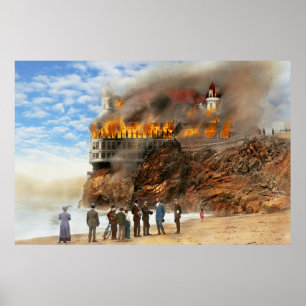 Fire - Cliffside fire 1907 Poster
