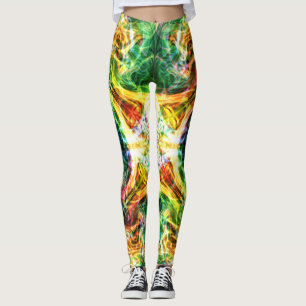 Fire coloured vapours leggings