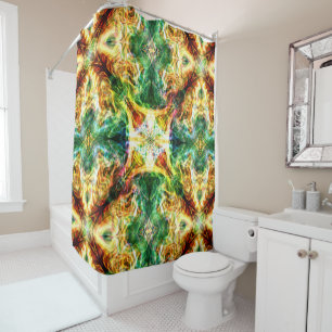 Fire Coloured Vapours Shower Curtain
