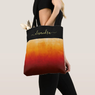 Fire Colours rustic ombre chic personalised Tote Bag