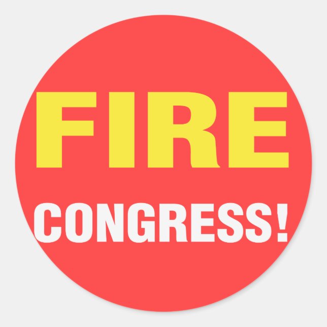 Fire Congress! Sticker (Front)