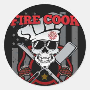 Fire Cook Fire Station Chief Chef Classic Round Sticker