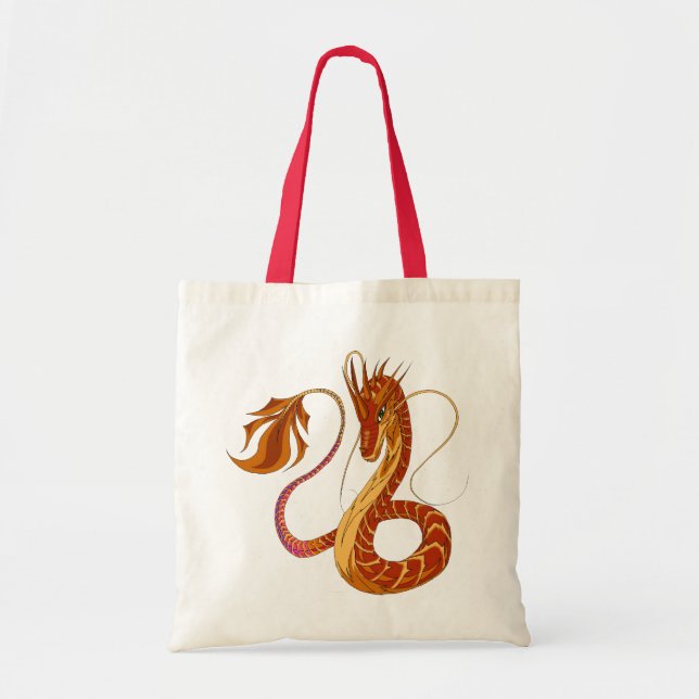 Fire Coral Dragon Tote Bag (Front)