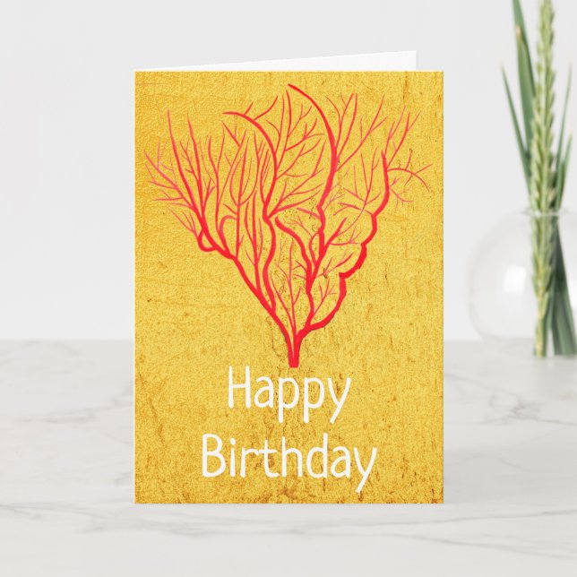 Fire coral environmental nature modern art card (Front)