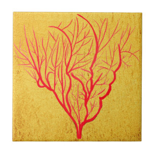 Fire coral environmental nature modern art ceramic tile