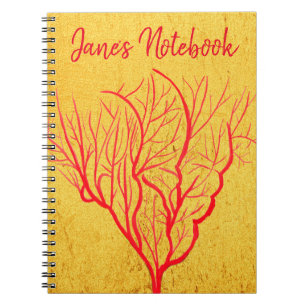 Fire coral environmental nature modern art notebook