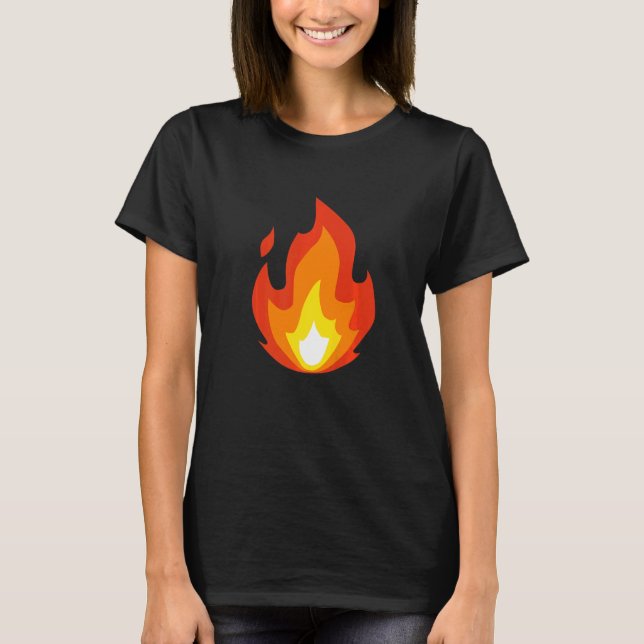 Fire Costume Flame Hot Lit Easy Campfire Halloween T-Shirt (Front)