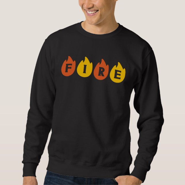 FIRE Couples Matching Halloween Party Last Minute  Sweatshirt (Front)