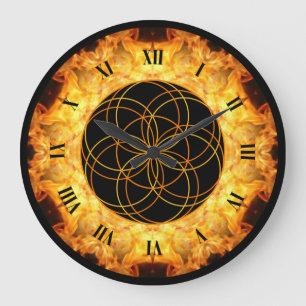 Fire Creation # 1~ Out Of The Crucible~ Large Clock