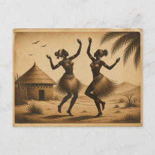 Fire Dance Nassau Bahamas Folk Ar Postcard