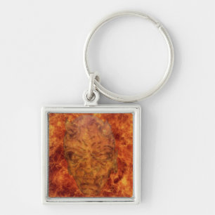 Fire Demon Square Keychain