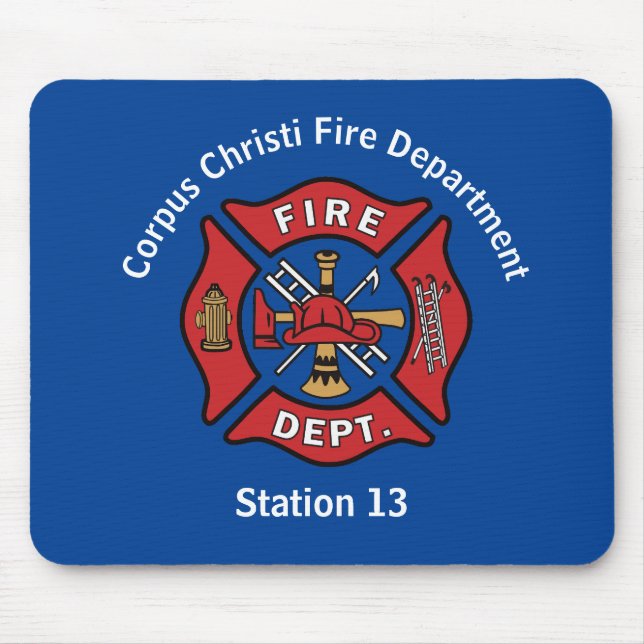 Fire Department and Station Number Mouse Pad (Front)