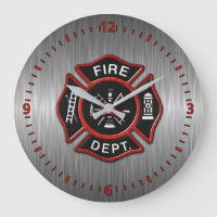 Fire Department Badge Red