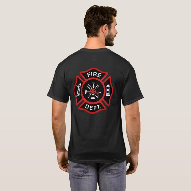 Fire Department Badge T-Shirt (Back Full)