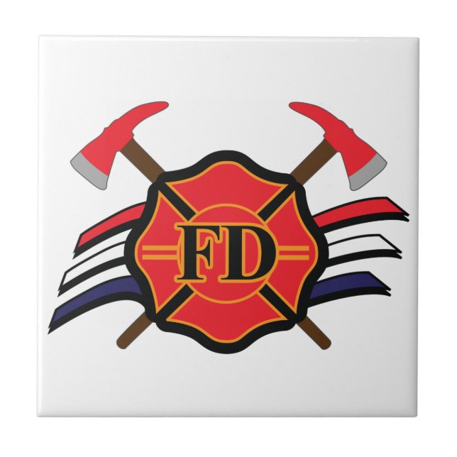 Fire Department Ceramic Tile (Front)